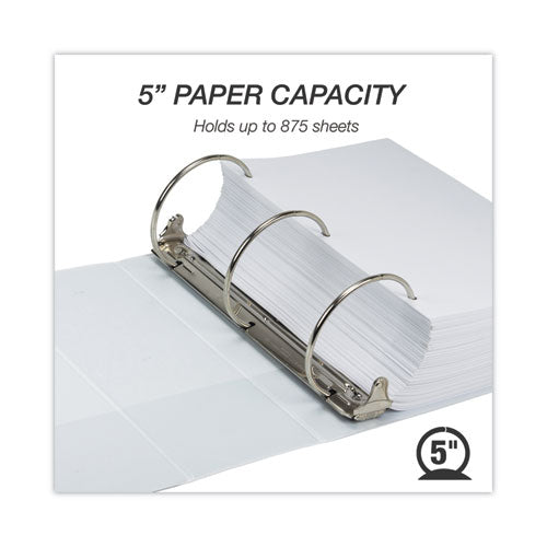 Image of Samsill® 18907 Earth's Choice Plant-Based Round Ring View Binder, 3 Rings, 5" Capacity, 11 x 8.5, White