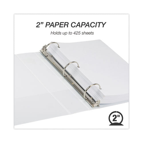 Image of Samsill® 18967 Earth's Choice Plant-Based Round Ring View Binder, 3 Rings, 2" Capacity, 11 x 8.5, White