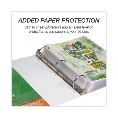 Image of Samsill® 18967 Earth's Choice Plant-Based Round Ring View Binder, 3 Rings, 2" Capacity, 11 x 8.5, White