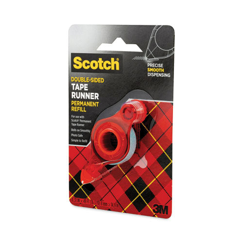 Image of Scotch® 6055-R Refill for the Redesigned Scotch 6055 Tape Runner Dispenser, 0.31" x 49 ft, Dries Clear