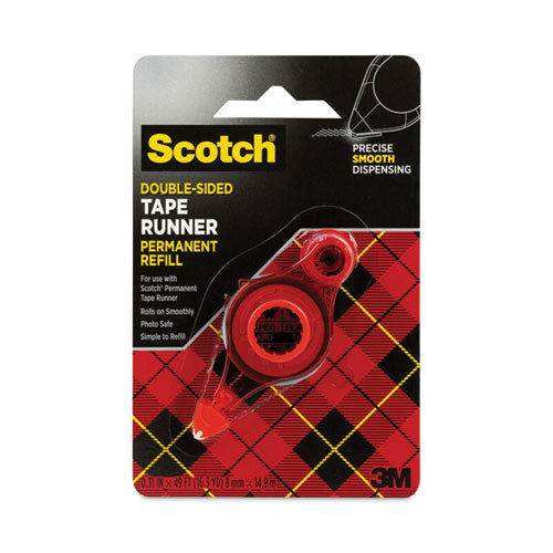 Image of Scotch® 6055-R Refill for the Redesigned Scotch 6055 Tape Runner Dispenser, 0.31" x 49 ft, Dries Clear