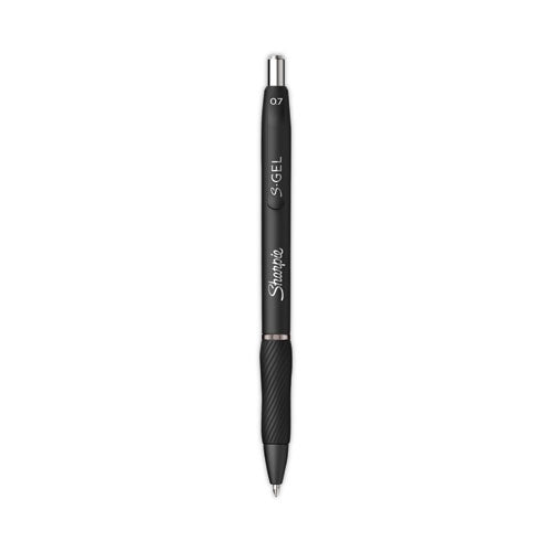Image of Sharpie® S-Gel 2096176 S-Gel High-Performance Gel Pen, Retractable, Medium 0.7 Mm, Blue Ink, Black Barrel, 36/pack
