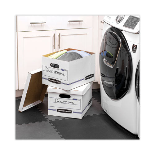 Image of Bankers Box® 57036-04 Stor/file Storage Box, Letter/legal Files, 12.5" X 16.25" X 10.5", White, 6/pack