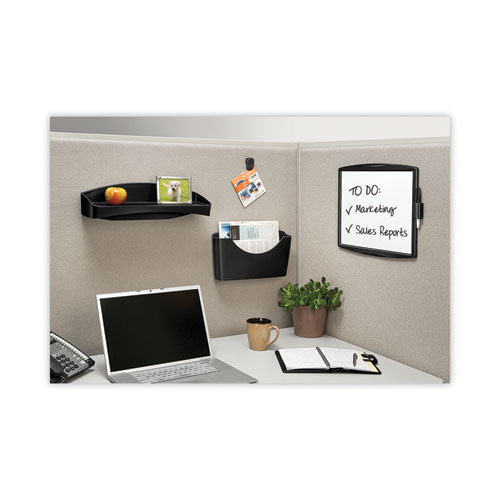 Image of Fellowes® 75275 Plastic Partition Additions File Pocket, Letter Size, 14" x 2.5" x 7.75", Dark Graphite