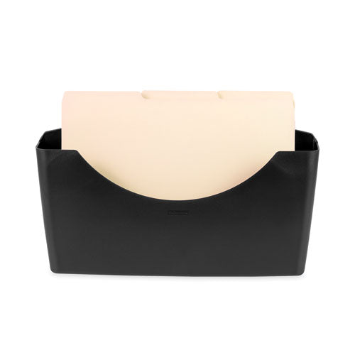 Image of Fellowes® 75275 Plastic Partition Additions File Pocket, Letter Size, 14" x 2.5" x 7.75", Dark Graphite