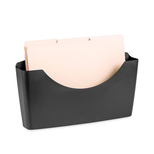 Image of Fellowes® 75275 Plastic Partition Additions File Pocket, Letter Size, 14" x 2.5" x 7.75", Dark Graphite