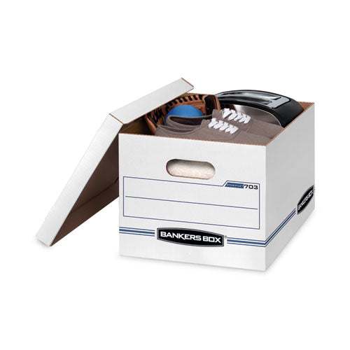 Image of Bankers Box® 57036-04 Stor/file Storage Box, Letter/legal Files, 12.5" X 16.25" X 10.5", White, 6/pack