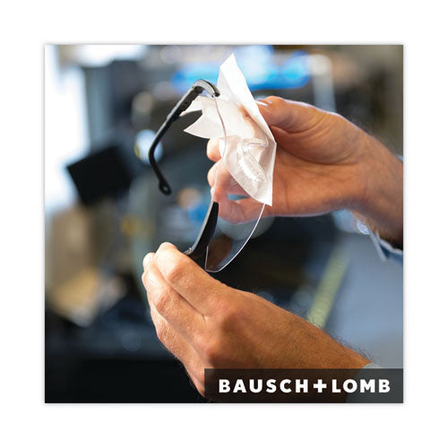 Image of Bausch & Lomb 8595 Sight Savers Respirator and Equipment Wipes, Cloth, 5 x 8, Unscented, White, 100/Box