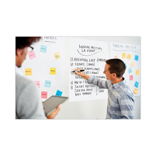 Image of Post-it® Easel Pads Super Sticky 566 Self-Stick Wall Pad, Unruled, (20) White 20 x 23 Sheets, 4/Carton