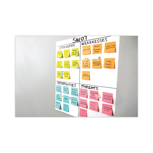 Image of Post-it® Easel Pads Super Sticky 566 Self-Stick Wall Pad, Unruled, (20) White 20 x 23 Sheets, 4/Carton