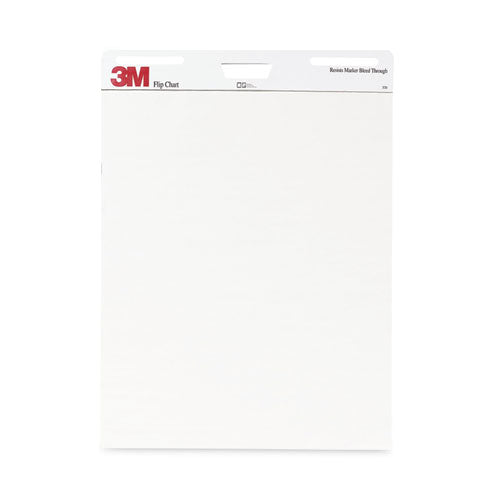 Image of 3M 570 Professional Flip Chart, Unruled, (40) White 25 x 30 Sheets, 2/Carton