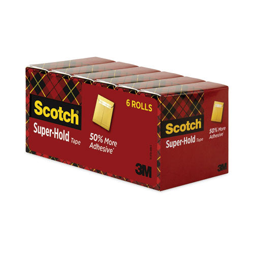 Image of Scotch® 700K6 Super-Hold Tape Refill, 1" Core, 0.75" X 27.77 Yds, Transparent, 6/pack