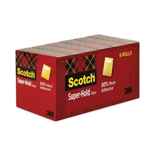 Image of Scotch® 700K6 Super-Hold Tape Refill, 1" Core, 0.75" X 27.77 Yds, Transparent, 6/pack
