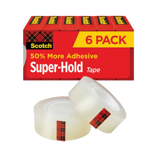 Image of Scotch® 700K6 Super-Hold Tape Refill, 1" Core, 0.75" X 27.77 Yds, Transparent, 6/pack