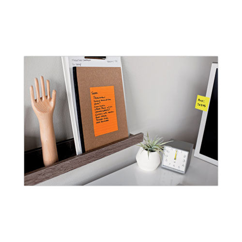 Image of Post-it® Notes Super Sticky 5845-SSUC Pads in Energy Boost Collection Colors, Note Ruled, 5" x 8", 45 Sheets/Pad, 4 Pads/Pack