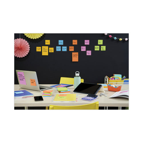 Image of Post-it® Notes Super Sticky 6445-SSP Meeting Notes in Energy Boost Collection Colors, 6" x 4", 45 Sheets/Pad, 8 Pads/Pack