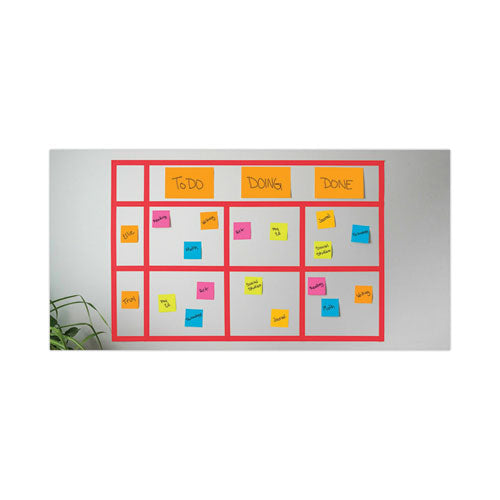 Image of Post-it® Notes Super Sticky 6445-SSP Meeting Notes in Energy Boost Collection Colors, 6" x 4", 45 Sheets/Pad, 8 Pads/Pack