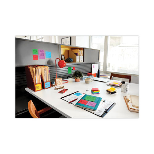 Image of Post-it® Notes Super Sticky 6603SSAN Pads in Playful Primary Collection Colors, Note Ruled, 4" x 6", 90 Sheets/Pad, 3 Pads/Pack