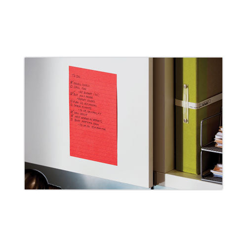 Image of Post-it® Notes Super Sticky 6603SSAN Pads in Playful Primary Collection Colors, Note Ruled, 4" x 6", 90 Sheets/Pad, 3 Pads/Pack