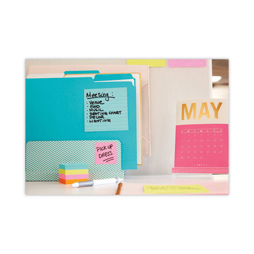 Image of Post-it® Notes Super Sticky 675-6SSMIA Pads in Supernova Neon Collection Colors, Note Ruled, 4" x 4", 90 Sheets/Pad, 6 Pads/Pack