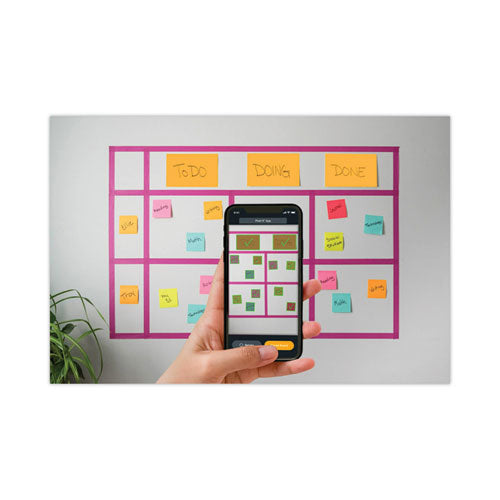 Image of Post-it® Notes Super Sticky 6845-SSPL Meeting Notes in Energy Boost Collection Colors, Note Ruled, 8" x 6", 45 Sheets/Pad, 4 Pads/Pack