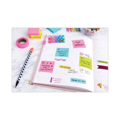 Image of Post-it® Notes 2051-3PK Mini Cubes, 1.88" x 1.88", Green Wave and Orange Wave Collections, 400 Sheets/Cube, 3 Cubes/Pack