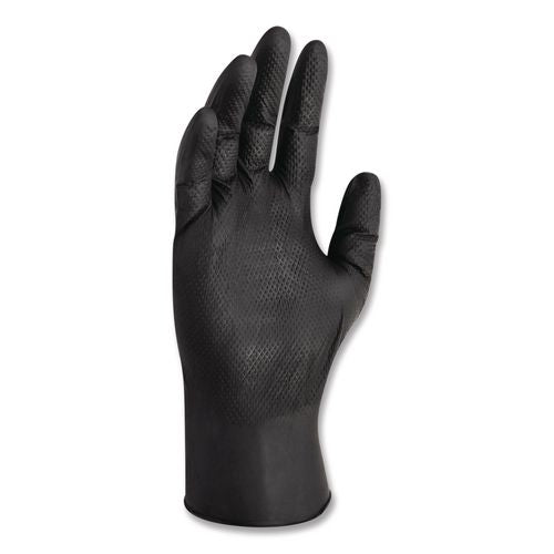 Image of KleenGuard 49275 G10 Kraken Grip Nitrile Gloves, Small, 6 mil Thick, 9.5" Long, Black, 100/Box, 10 Boxes/Carton