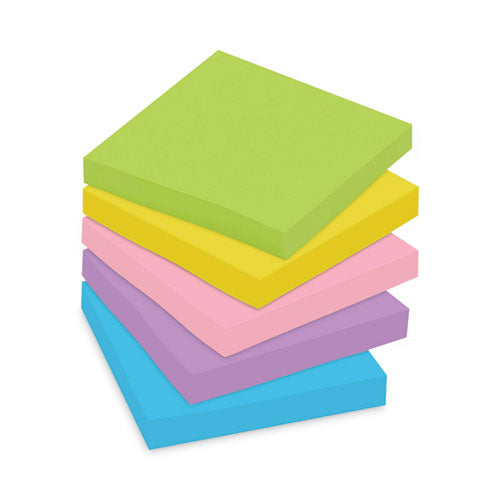 Image of Post-it® Notes 654-14AU Original Pads in Floral Fantasy Collection Colors, Value Pack, 3" x 3", 100 Sheets/Pad, 14 Pads/Pack