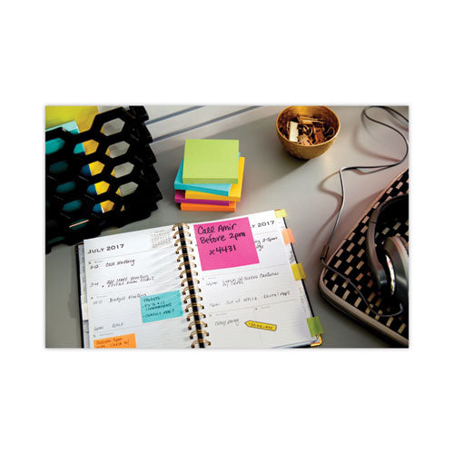 Image of Post-it® Notes 654-14AU Original Pads in Floral Fantasy Collection Colors, Value Pack, 3" x 3", 100 Sheets/Pad, 14 Pads/Pack