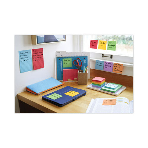 Image of Post-it® Notes Super Sticky 654-24SSAN-CP Pads in Playful Primary Collection Colors, Cabinet Pack, 3" x 3", 70 Sheets/Pad, 24 Pads/Pack