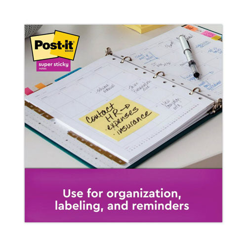 Image of Post-it® Notes Super Sticky 654-24SSCP Pads in Canary Yellow, Cabinet Pack, 3" x 3", 90 Sheets/Pad, 24 Pads/Pack