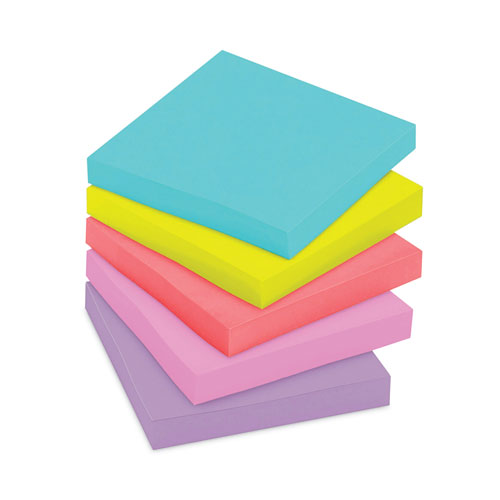 Image of Post-it® Notes Super Sticky 654-24SSMIA-CP Pads in Supernova Neon Collection Colors, Cabinet Pack, 3" x 3", 70 Sheets/Pad, 24 Pads/Pack