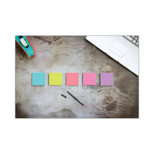 Image of Post-it® Notes Super Sticky 654-24SSMIA-CP Pads in Supernova Neon Collection Colors, Cabinet Pack, 3" x 3", 70 Sheets/Pad, 24 Pads/Pack