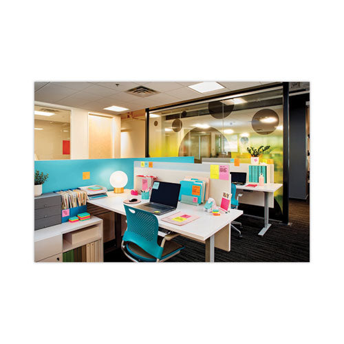 Image of Post-it® Notes Super Sticky 654-24SSMIA-CP Pads in Supernova Neon Collection Colors, Cabinet Pack, 3" x 3", 70 Sheets/Pad, 24 Pads/Pack