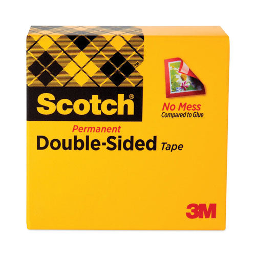 Image of Scotch® 665 Double-Sided Tape, 3" Core, 0.5" X 36 Yds, Clear