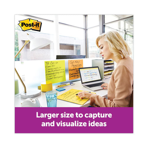 Image of Post-it® Notes Super Sticky BN11G Big Notes, Unruled, (30) Green 11 x 11 Sheets