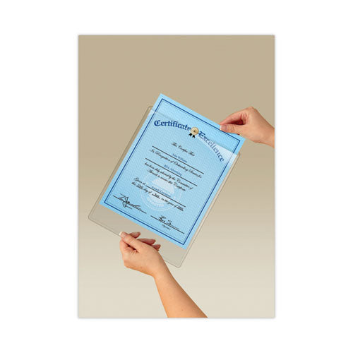 Image of Scotch WL854C Display Pocket, Removable Interlocking Fasteners, Plastic, 8.5 x 11, Clear