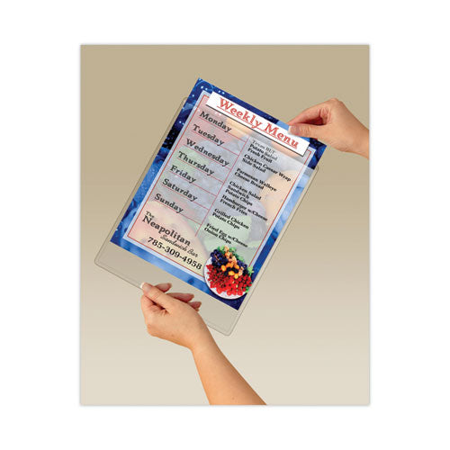 Image of Scotch WL854C Display Pocket, Removable Interlocking Fasteners, Plastic, 8.5 x 11, Clear