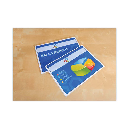 Image of Scotch LS853-5G Self-Sealing Laminating Pouches, 12.5 Mil, 2.81" X 4.5", Gloss Clear, 5/pack