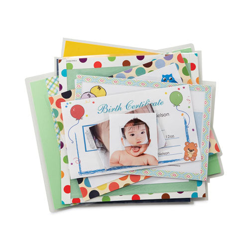 Image of Scotch LS853-5G Self-Sealing Laminating Pouches, 12.5 Mil, 2.81" X 4.5", Gloss Clear, 5/pack