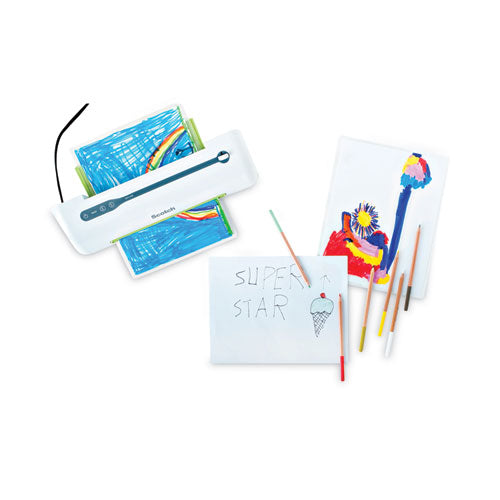 Image of Scotch LS853-5G Self-Sealing Laminating Pouches, 12.5 Mil, 2.81" X 4.5", Gloss Clear, 5/pack