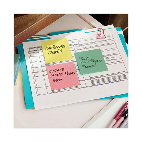 Image of Post-it® Dispenser Notes R330-U-ALT Original Pop-up Refill, Beachside Cafe Collection Alternating-Color Value Pack, 3" x 3", 100 Sheets/Pad, 12 Pads/Pack