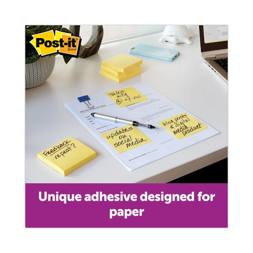 Image of Post-it® Dispenser Notes R330-14YWM Original Pop-up Notes Value Pack, 3" x 3", (8) Canary Yellow, (6) Poptimistic Collection Colors, 100 Sheets/Pad, 14 Pads/Pack