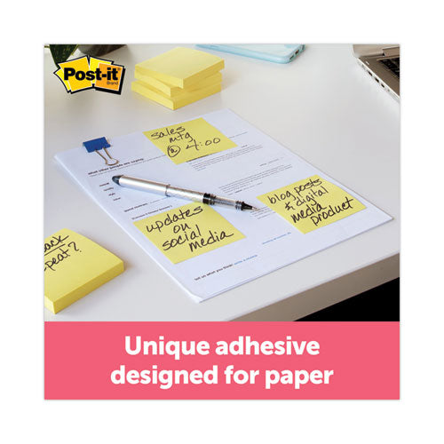 Image of Post-it® Dispenser Notes R330-14YWM Original Pop-up Notes Value Pack, 3" x 3", (8) Canary Yellow, (6) Poptimistic Collection Colors, 100 Sheets/Pad, 14 Pads/Pack