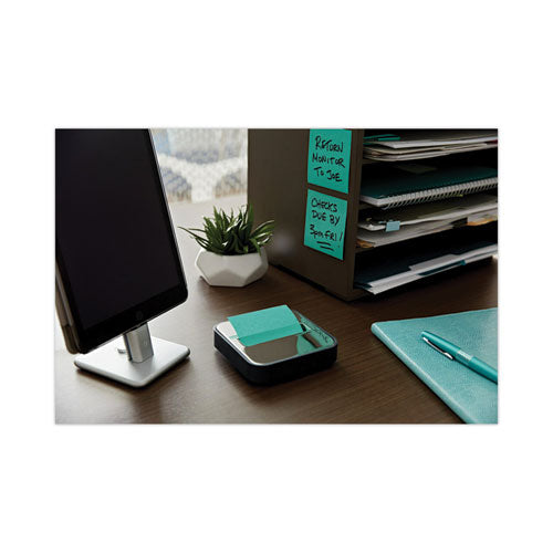 Image of Post-it® Pop-up Notes Super Sticky STL-330-B Steel Top Dispenser, For 3 x 3 Pads, Black/Steel
