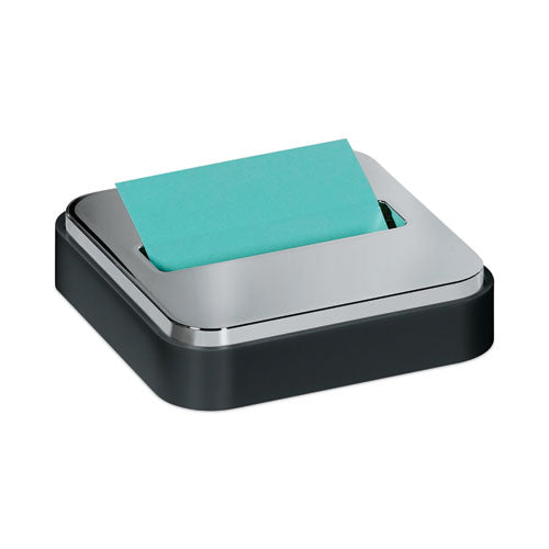 Image of Post-it® Pop-up Notes Super Sticky STL-330-B Steel Top Dispenser, For 3 x 3 Pads, Black/Steel