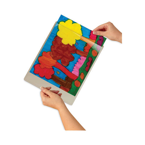 Image of Scotch WL854C Display Pocket, Removable Interlocking Fasteners, Plastic, 8.5 x 11, Clear
