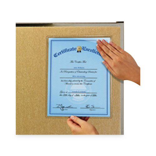 Image of Scotch WL854C Display Pocket, Removable Interlocking Fasteners, Plastic, 8.5 x 11, Clear