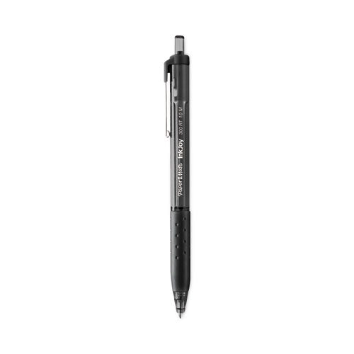Image of Paper Mate® 1945925 InkJoy 300 RT Ballpoint Pen, Retractable, Medium 1 mm, Black Ink, Black Barrel, 24/Pack