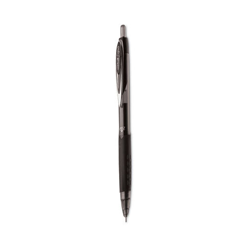 Image of uniball® 1738430 Signo 207 Needle Point Gel Pen, Retractable, Medium 0.7 mm, Black Ink, Smoke/Black Barrel, 4/Pack